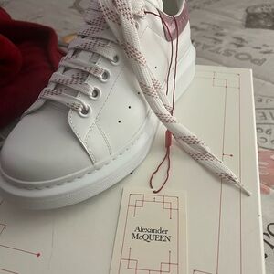 Alexander McQueen sneakers, white and pink